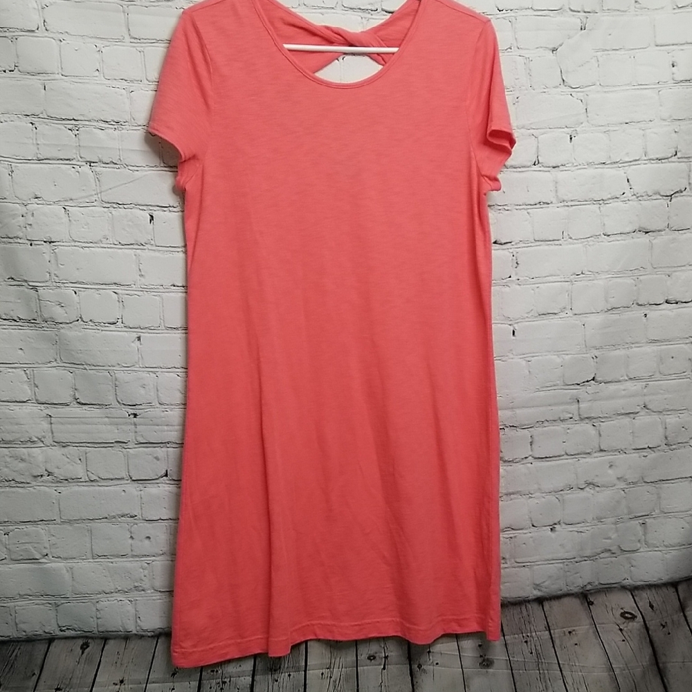 Gap womens dress size Small w/keyhole back. coral color EUC
